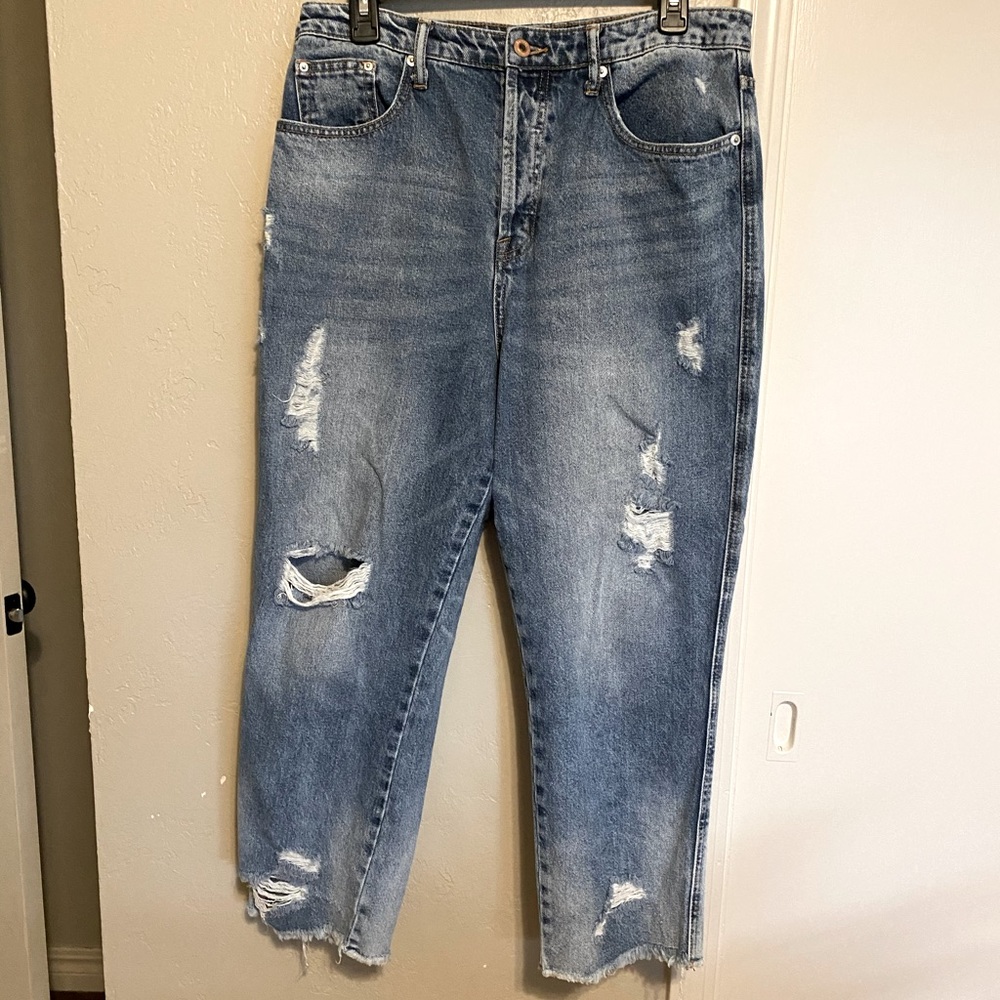 Ella Moss distressed mom jeans